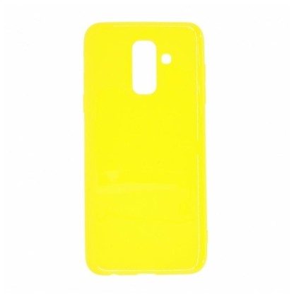 Накладка для Samsung Galaxy A6 Plus (2018) Silicone cover желтая