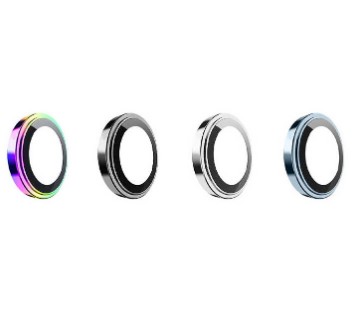Защитное стекло для задней камеры i-Phone 15 Pro Max Wiwu Lens Guard серебристое