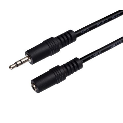 Кабель Jack 3.5mm штекер↔Jack 3.5mm гнездо Perfeo, 3m (J2202)