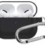 Силиконовый чехол для AirPods Pro 2 c карабином черный