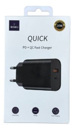 Сетевое зар. устр. WIWU 1USB/1C 20W Wi-U002 черное
