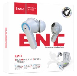 Беспроводные наушники TWS Hoco EW13 BT5.1/40mAh (500mAh)/5ч белые