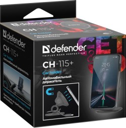 Держатель в автомобиль на торпеду Defender CH-115+ магнитный черный