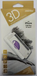 Защитное стекло для i-Phone 7 Plus/8 Plus Smartbuy олеофобное чёрное