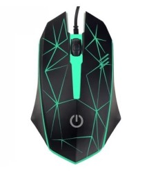 Мышь проводная Perfeo Star USB/DPI 1000/3 кнопки черно-зеленая