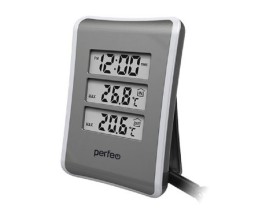 Часы-метеостанция Perfeo Tempo PF-S3316E серые