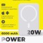 Повербанк Baseus Mini Magnetic Air 6000mAh Wireless Fast charge 20вт Type-C белый
