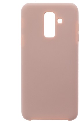 Накладка для Samsung Galaxy A6 Plus (2018) Silicone cover пудро