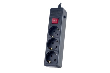 Сетевой фильтр Perfeo Power+ (PF-PP-3/3,0-B) 3м/3 розетки черный