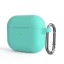 Силиконовый чехол для AirPods 3 c карабином бирюзовый