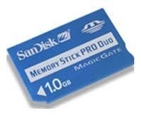 Memory Stick Pro Duo карта памяти SanDisk 1GB (MSX-M1GST/X)